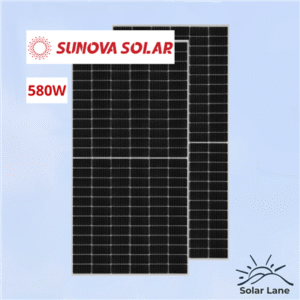SUNOVA SOLAR: 580W PANEL (SILVER FRAME | N-TYPE)
